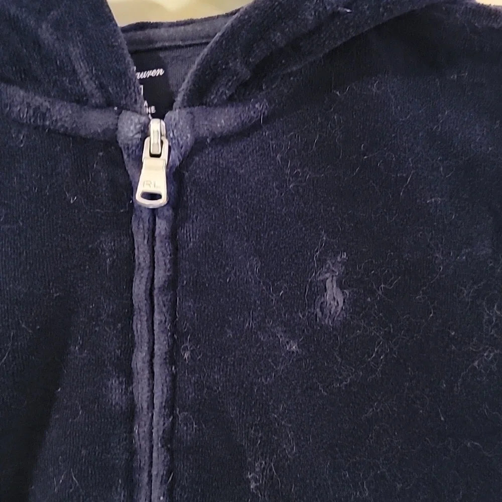 Polo ralph lauren velvet hoody hoodie size 2 24m